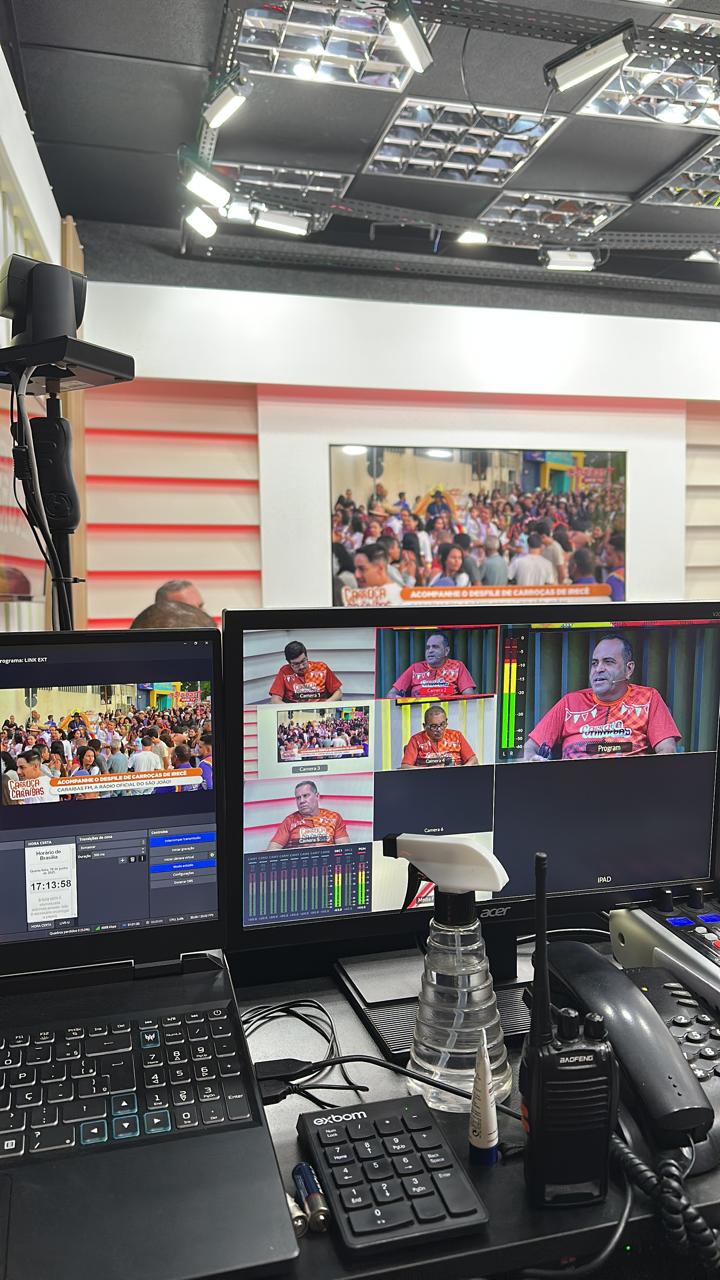 Produção multicâmera em estúdio